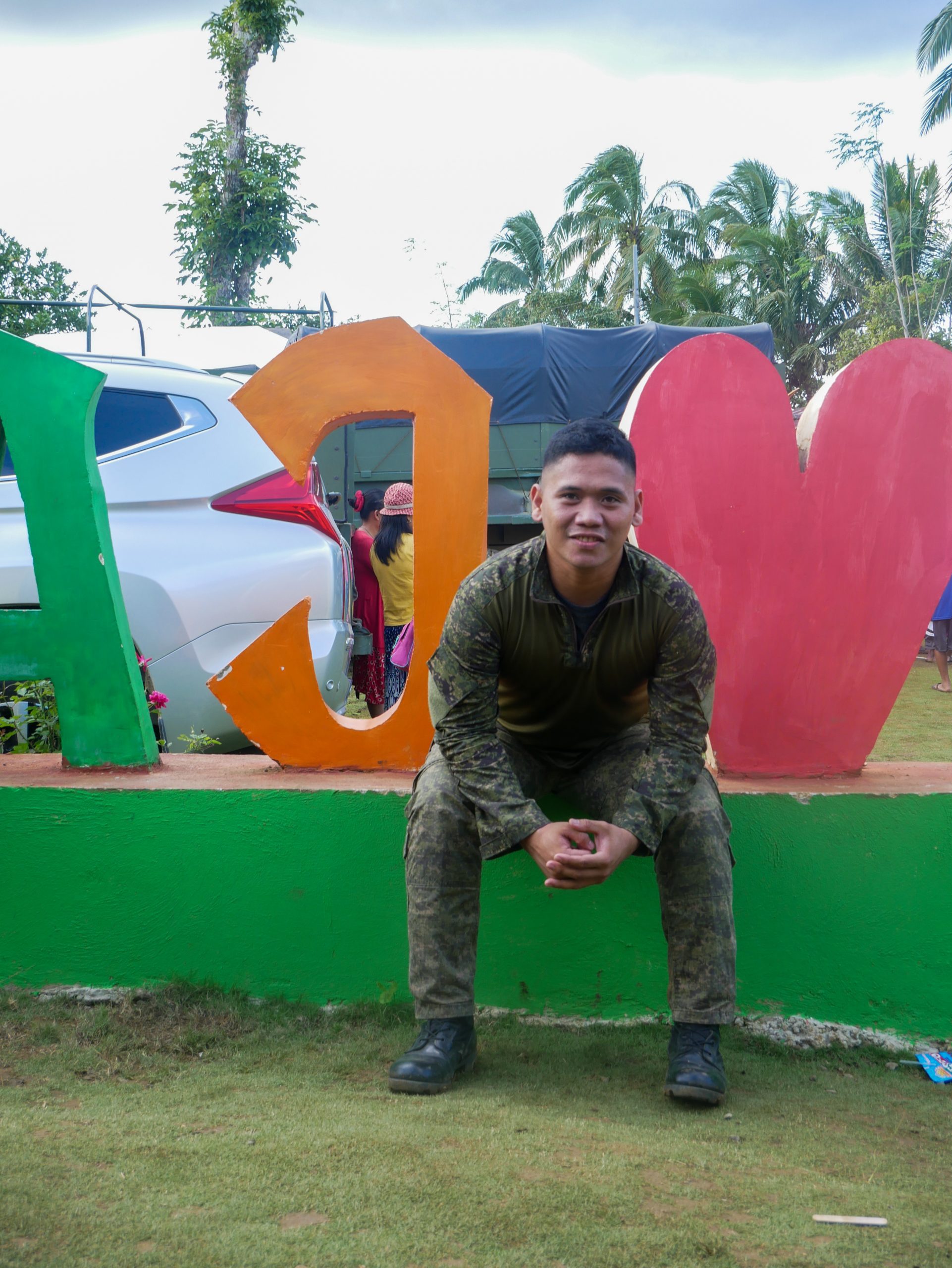 Continuing the service to the Filipino people: Lt. Adesas is back at volunteering for OB, now an Army Officer